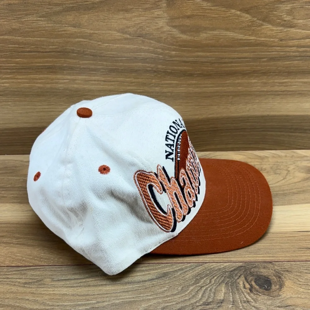 Vintage Top of the World National Champions Texas Longhorns White and Brown Hat